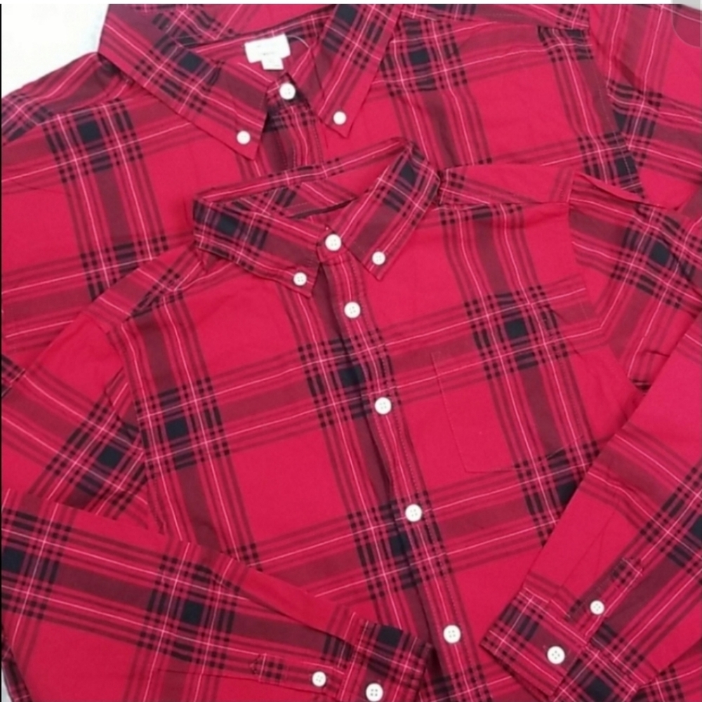 NWT Dad & Son shirt set flannel Buffalo plaid